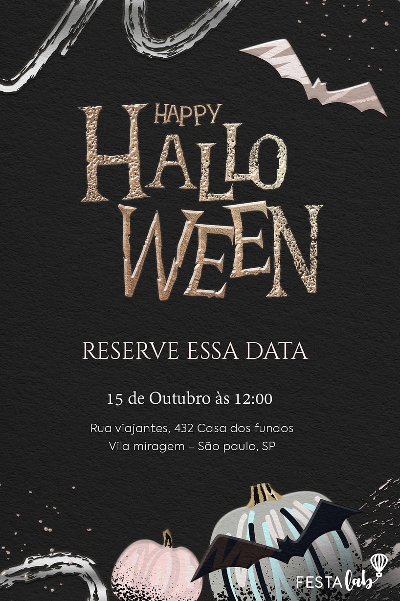 Convite de Aniversario - Festa do Horror