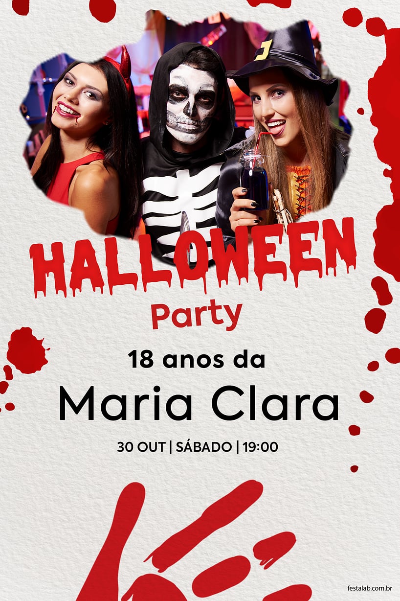 Criar convite de aniversário - Halloween Party| FestaLab