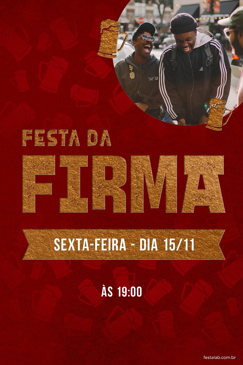 Criar convite de Ocasiões especiais - Festa da Firma| FestaLab